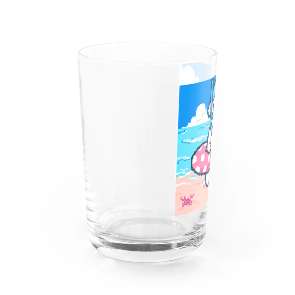 SWEET＆SPICY 【 すいすぱ 】ダーツの🐶夏が楽しみすぎる犬🌞🌊（ドット） Water Glass :left