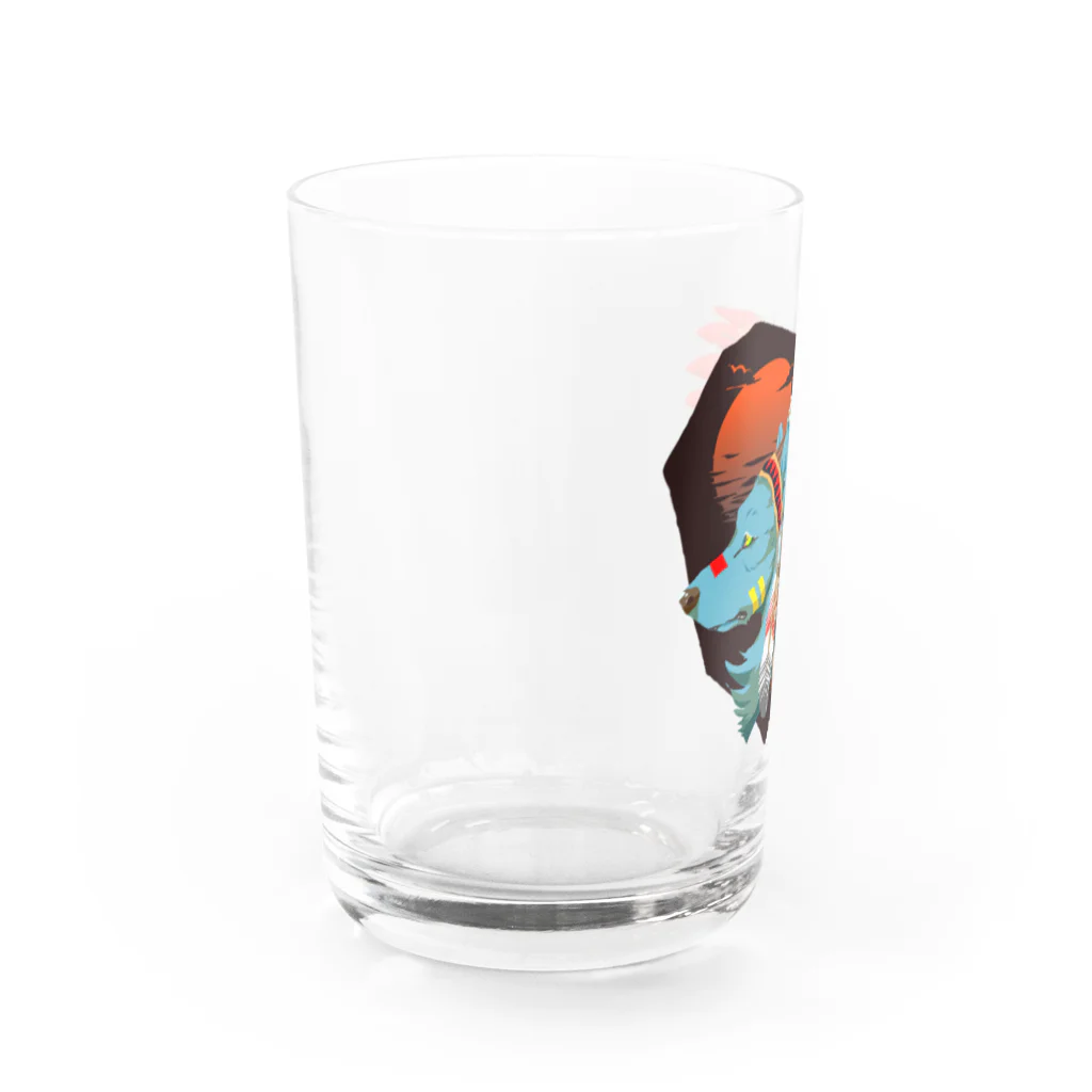 濃厚クリームがけワンコのネイティブアメリカン　ななし Water Glass :left