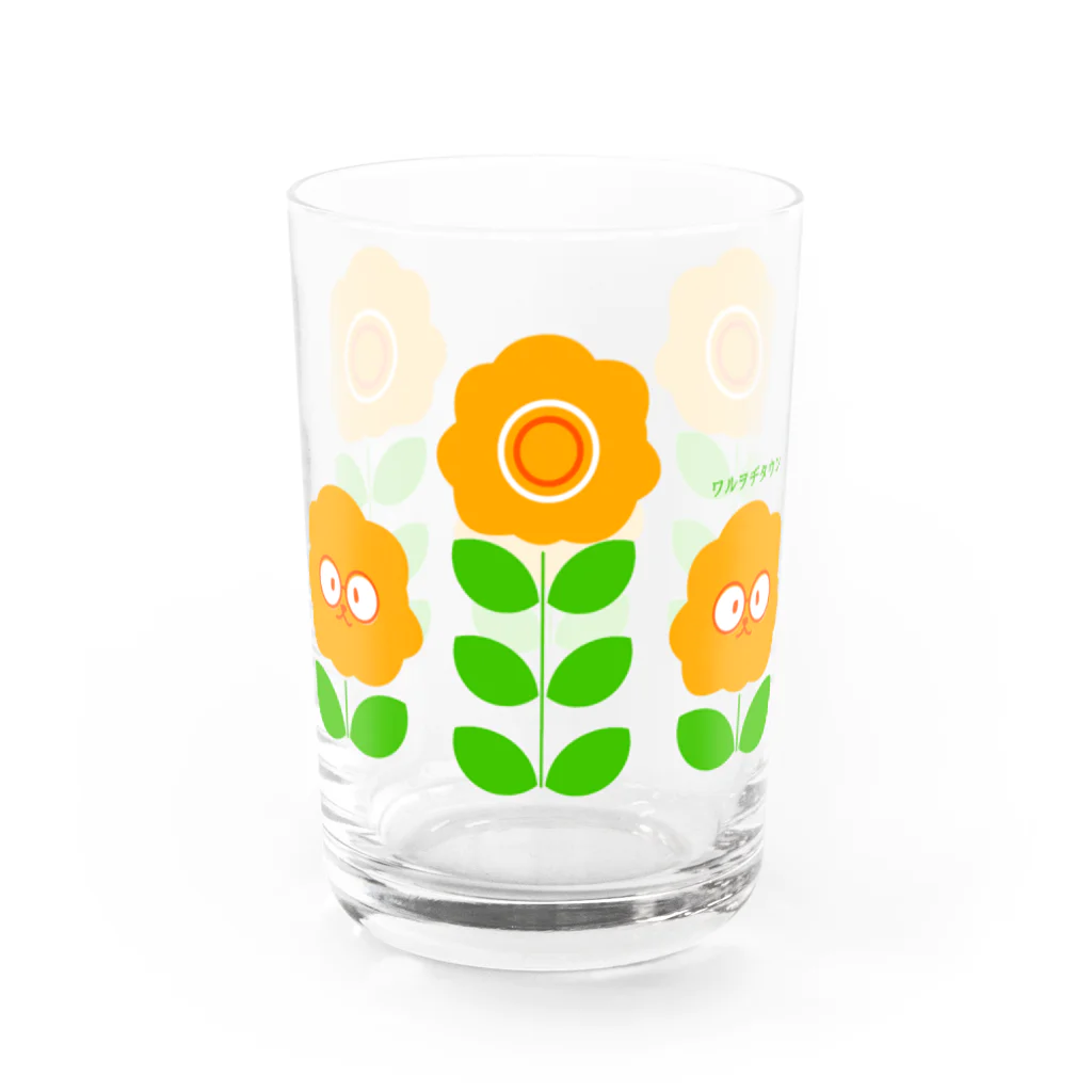 菊地わやのレトロいぬ（文字入り） Water Glass :left