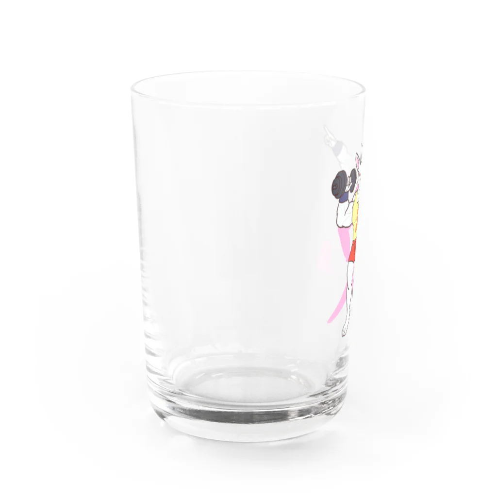 綿茶🐶Blender初心者のマッチョうさぎさん Water Glass :left