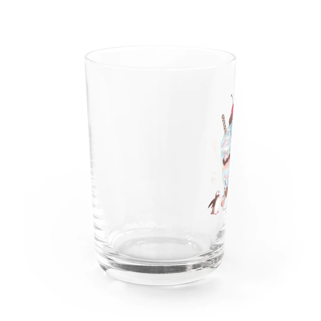 イラストレーター おおでゆかこのチョコミントパフェ Water Glass :left