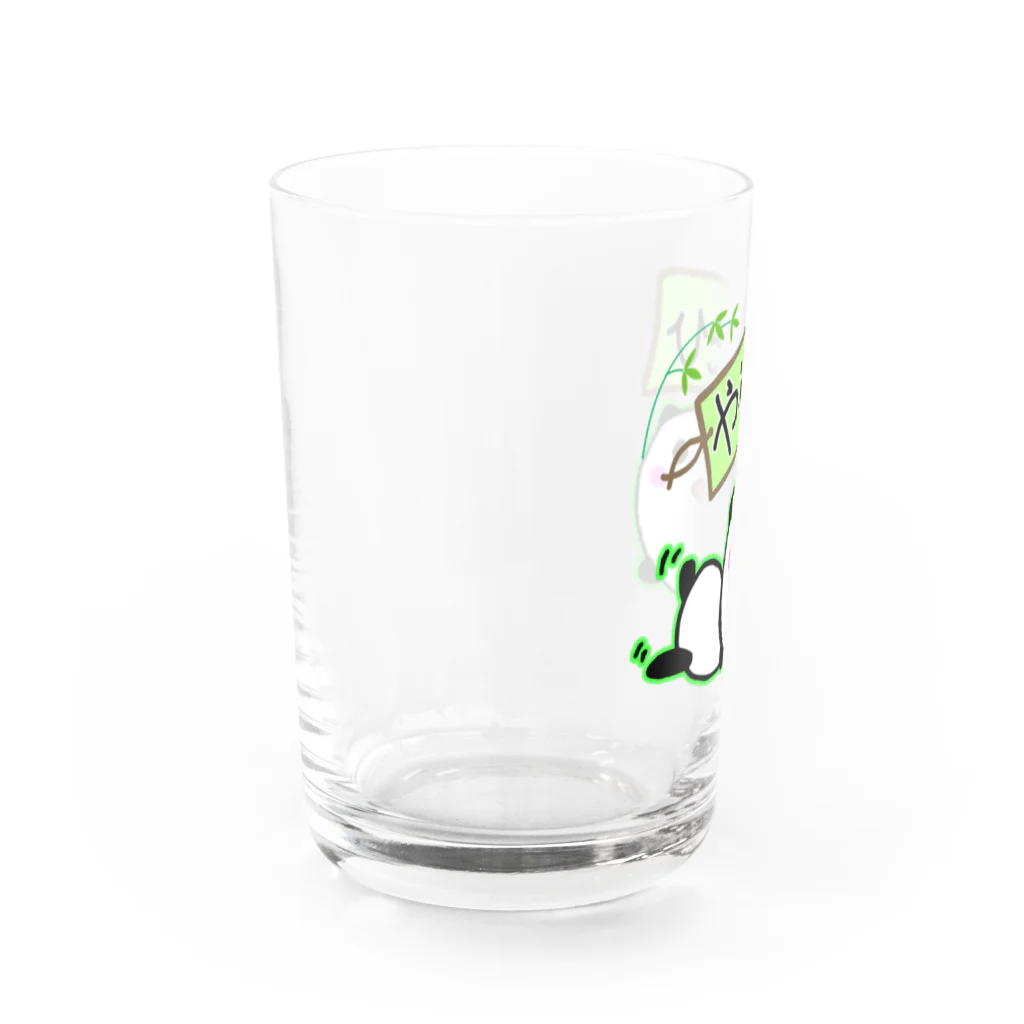 コロナに負けるなのやせたいパンダ君 Water Glass :left