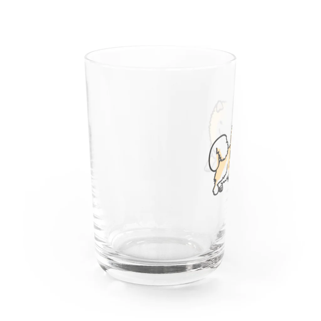 エン芋ちゃんの長毛しばいぬ Water Glass :left