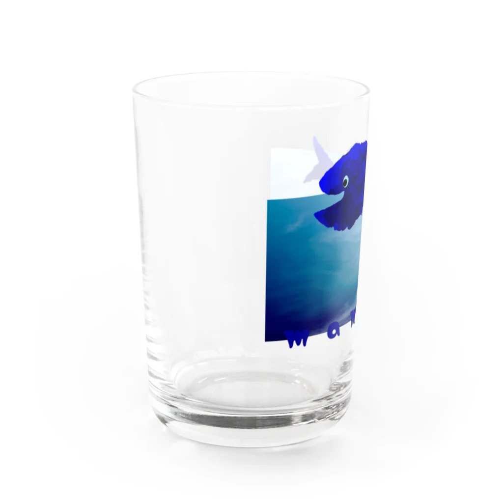 Thank you for your timeの鯨 mammal Water Glass :left