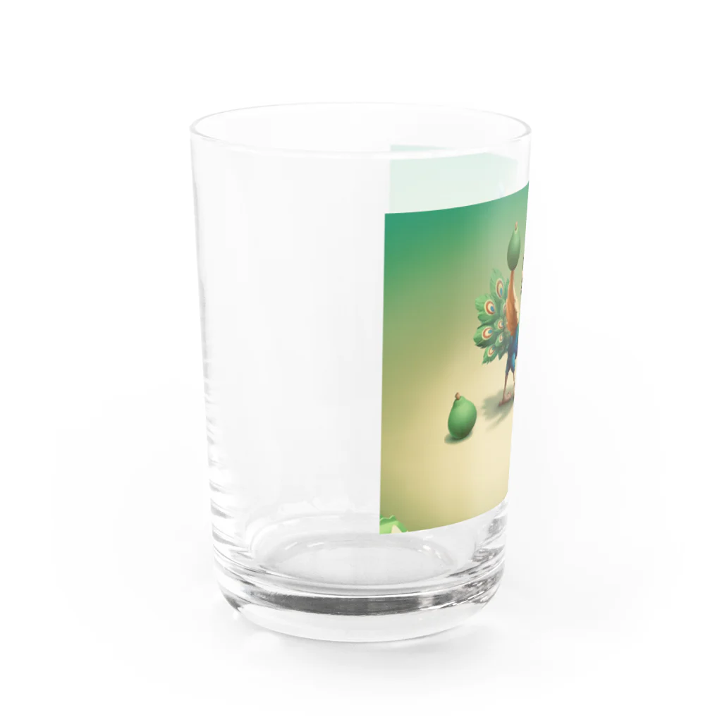 猫族＊犬族の部屋の猫族＊犬族の部屋『孔雀の言いぶん』 Water Glass :left