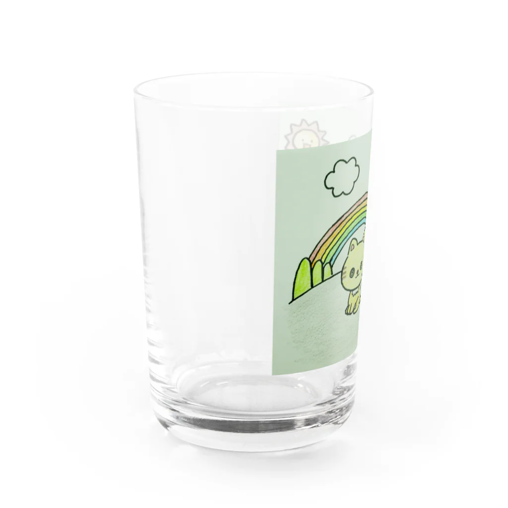 まちゃの猫の散歩 Water Glass :left