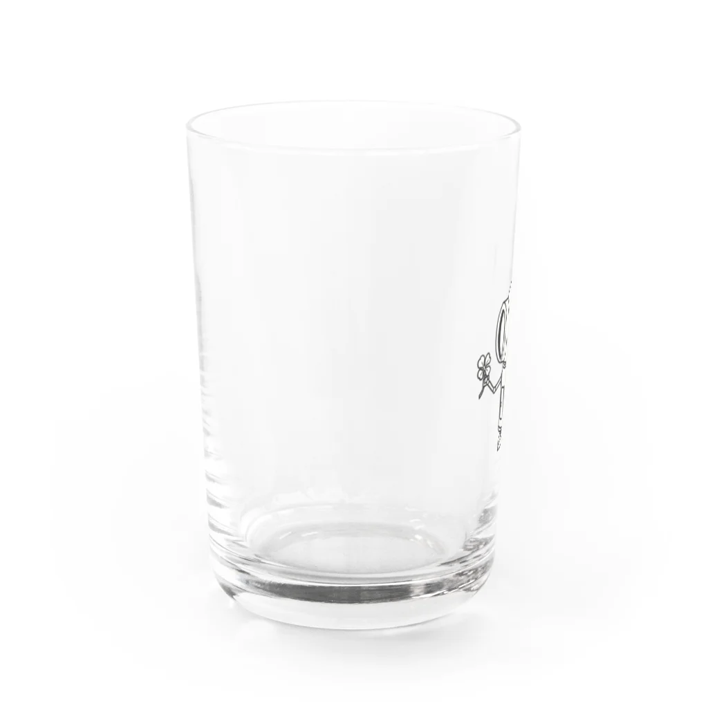 雪シカのオリキャラショップの幸せを願うロボ グラス左面