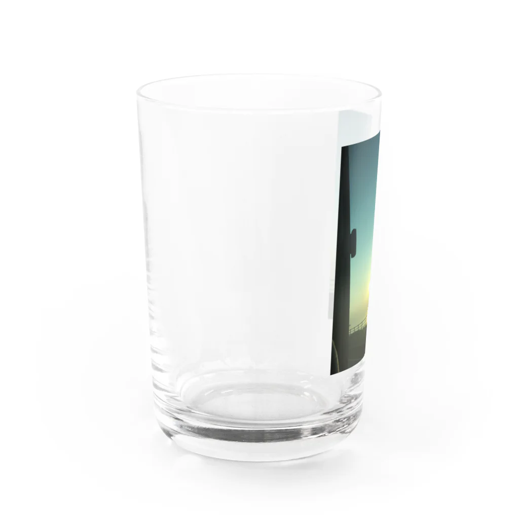 あにき！のいい感じの夕日 Water Glass :left