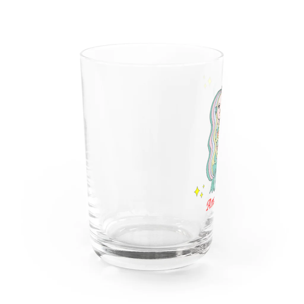 わくわく玉のアマビエらぶりー Water Glass :left