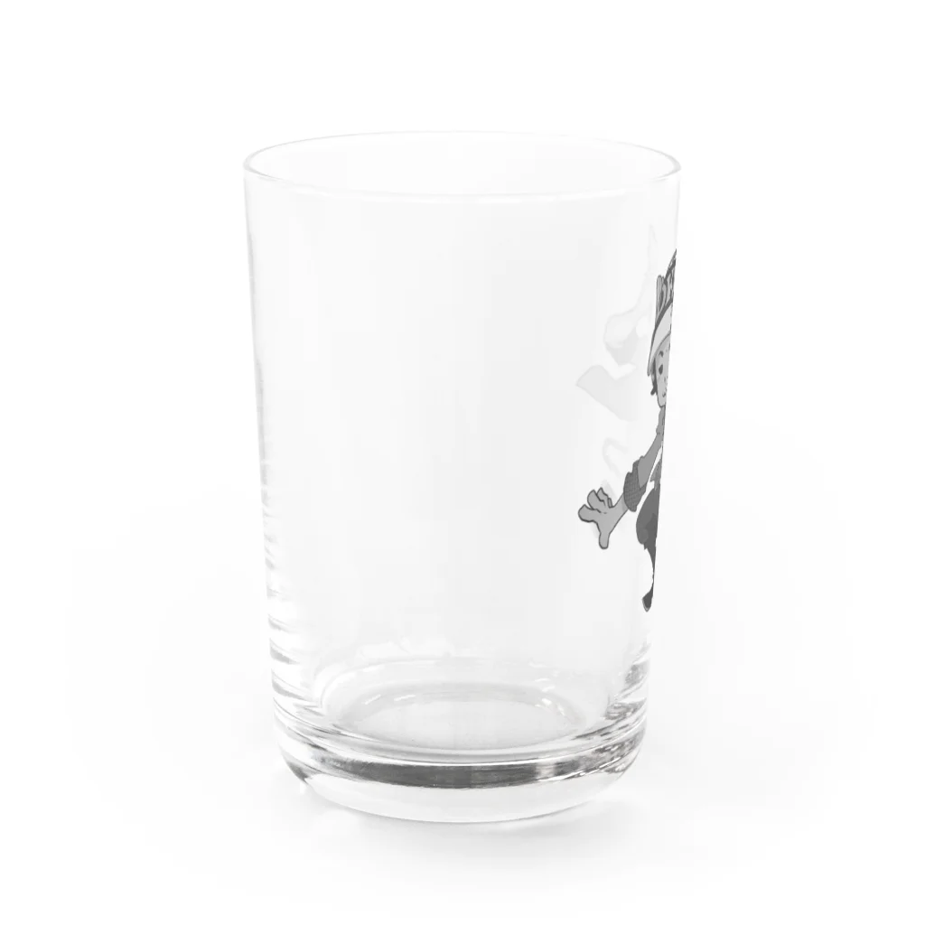 でき心。🖤。のでき心。アイコンキャラクターモノクロ Water Glass :left