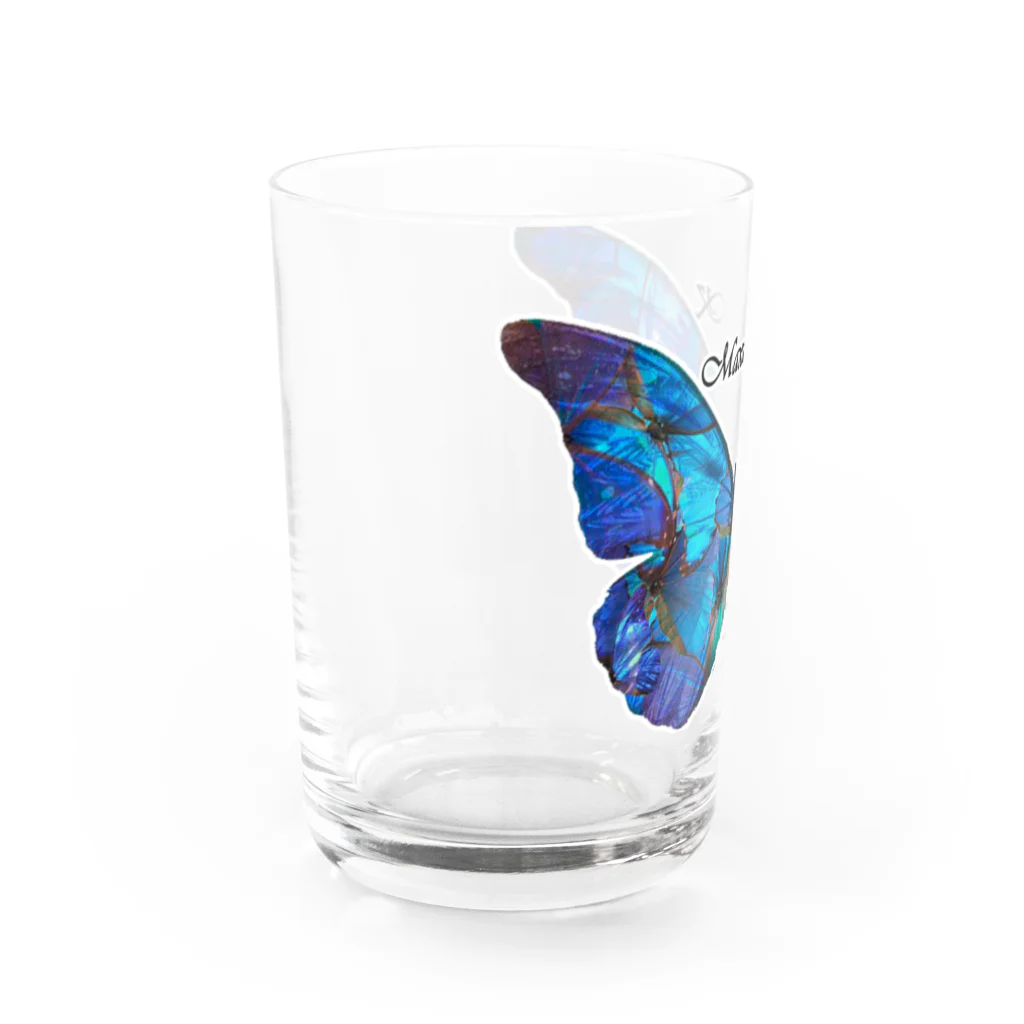 かみじ まなやのめいいっぱいばたふらい Water Glass :left