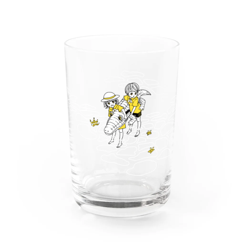 ウタタネギ仮 SHOPのワニと海水浴 Water Glass :left