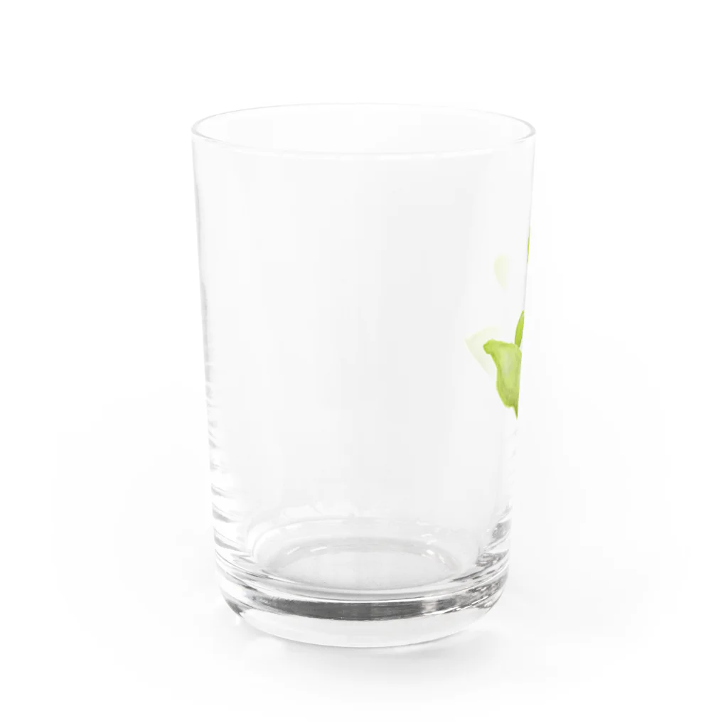 おむすび商店のビールグラス（おつまみ付き） Water Glass :left