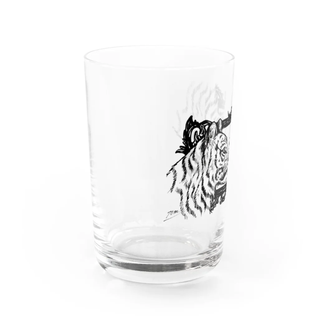 70m(naomi)の線画　トラ Water Glass :left