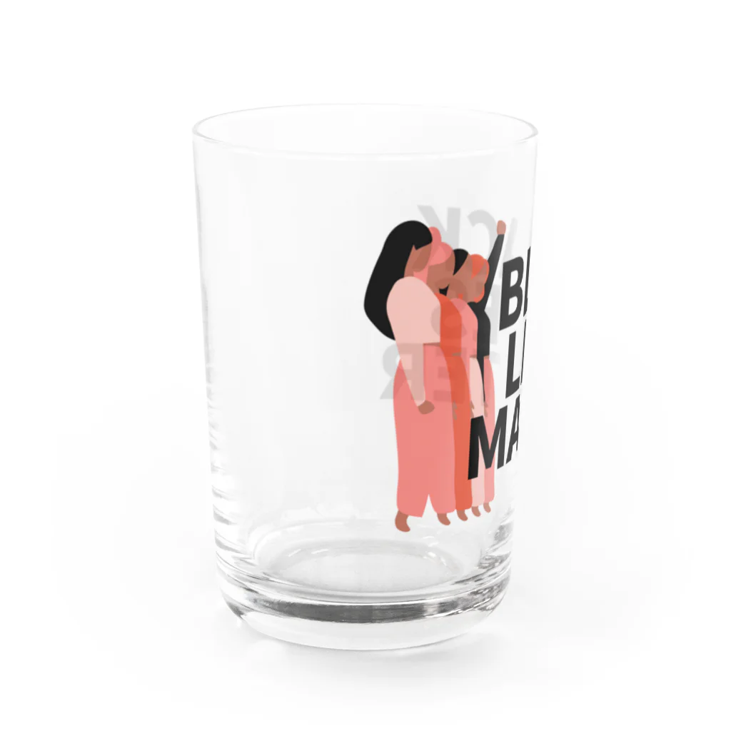 RIRI_designのBLACK LIVES MATTER（ブラック・ライブス・マター）walking Water Glass :left