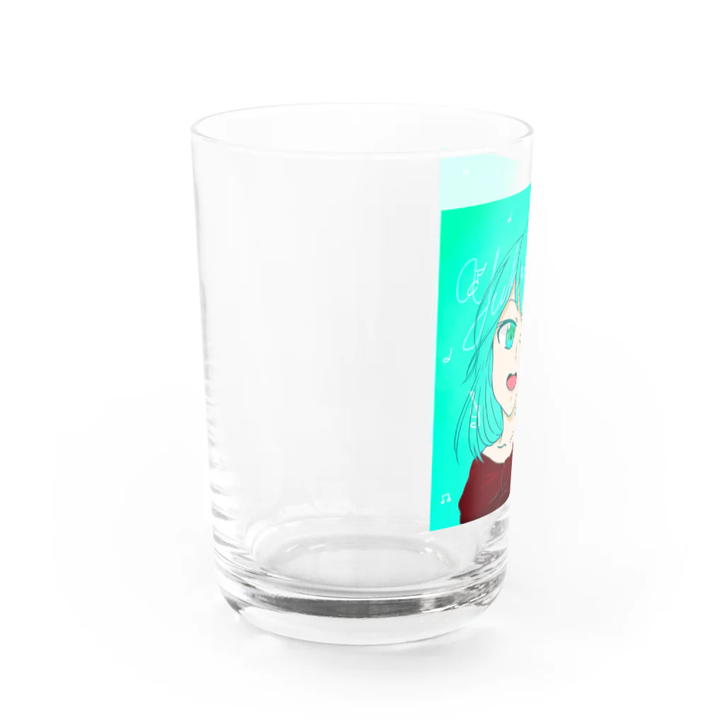 さけさくらのゆうかたんとごんべぇ Water Glass :left