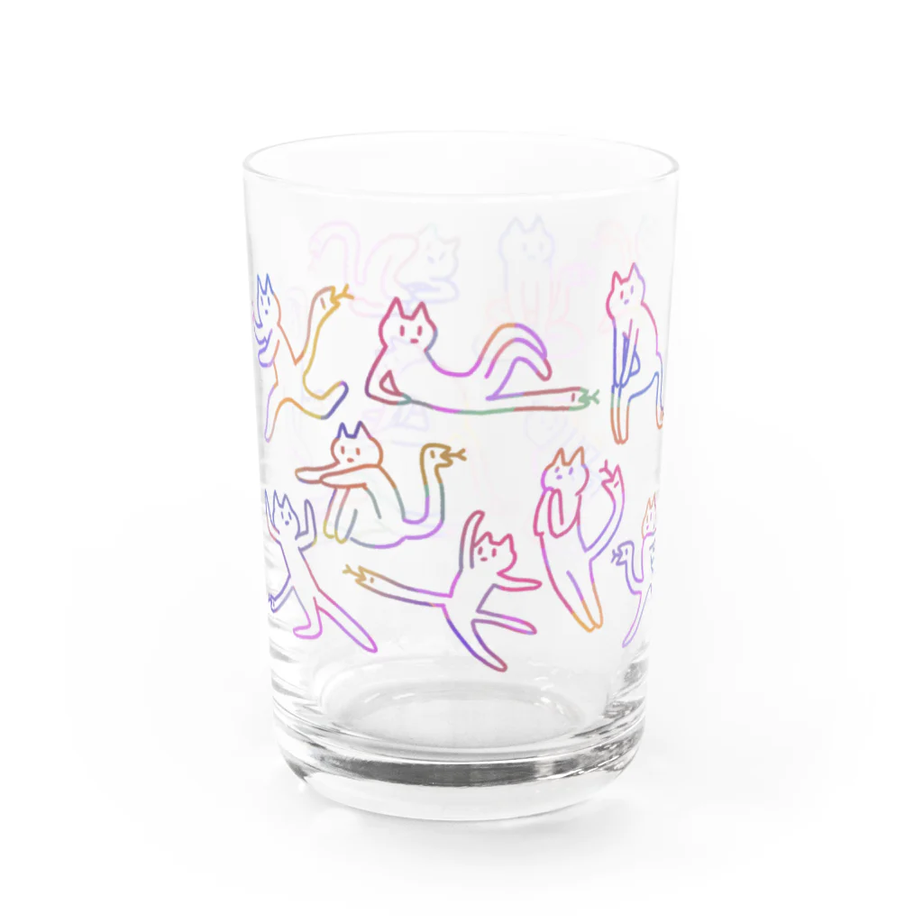 岩淵のしっぽネコグラス　カラフル Water Glass :left