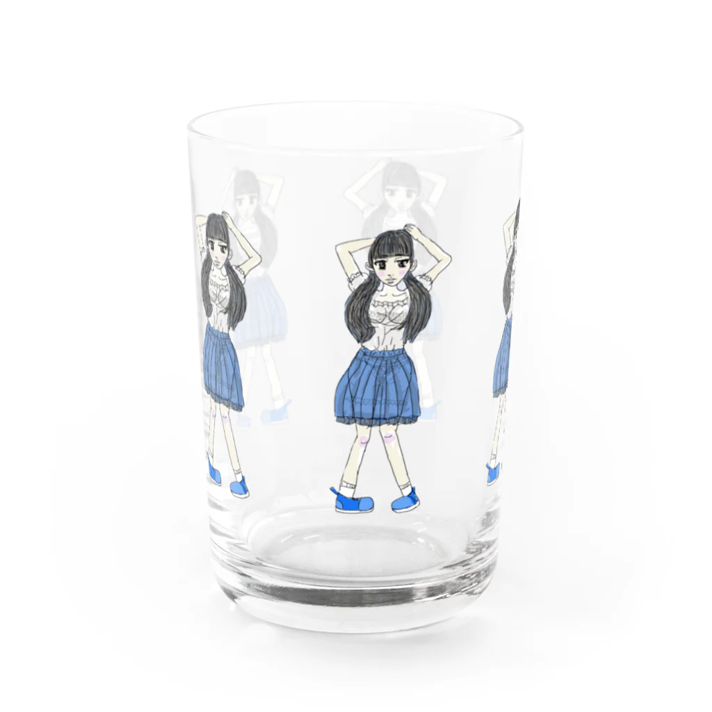 satiexitのブルーな女の子 Water Glass :left