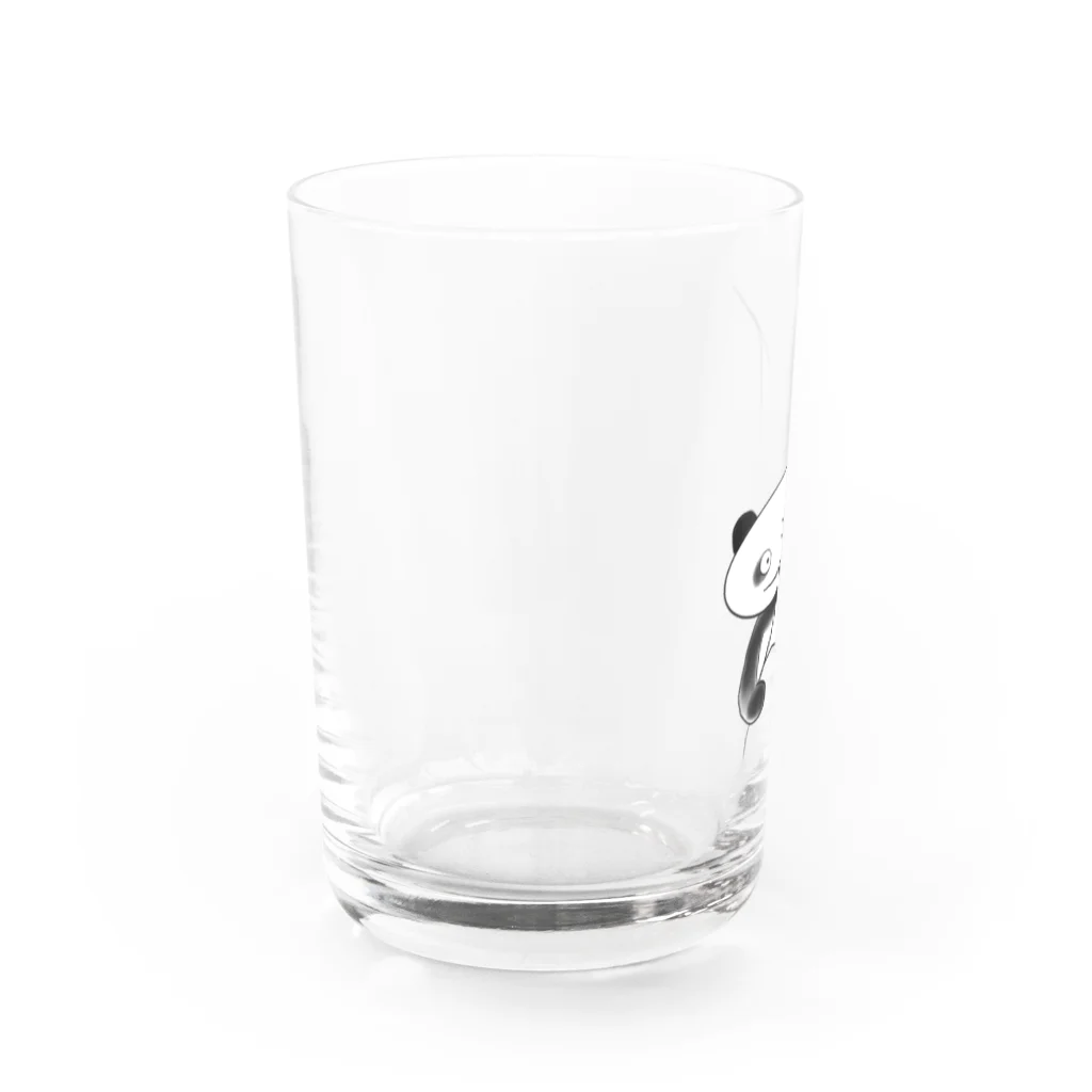 gulala2020の　　ぱんチラッとパンダ Water Glass :left