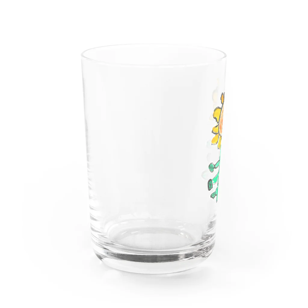 モズヲとモズコのヒマワリ Water Glass :left