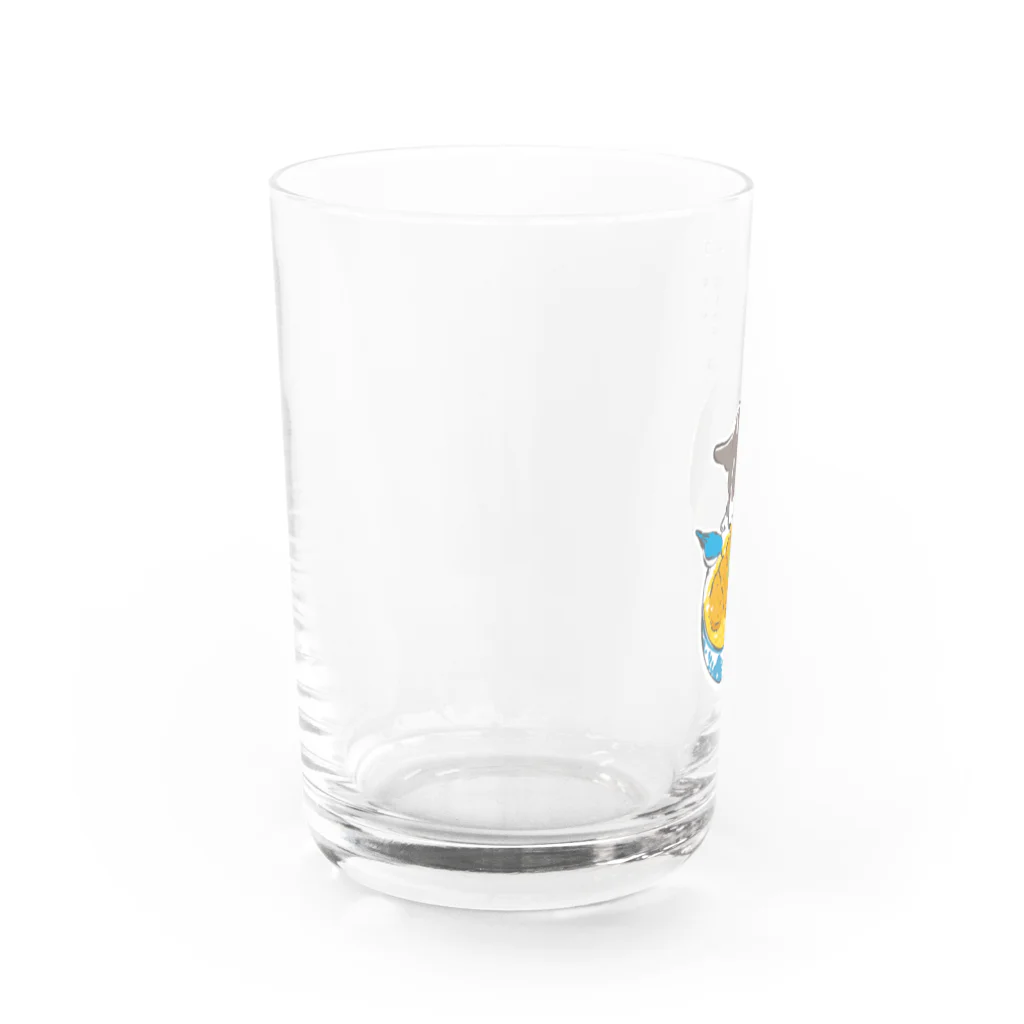 サカモトリエ/イラストレーターのコーギーとカツ丼 Water Glass :left