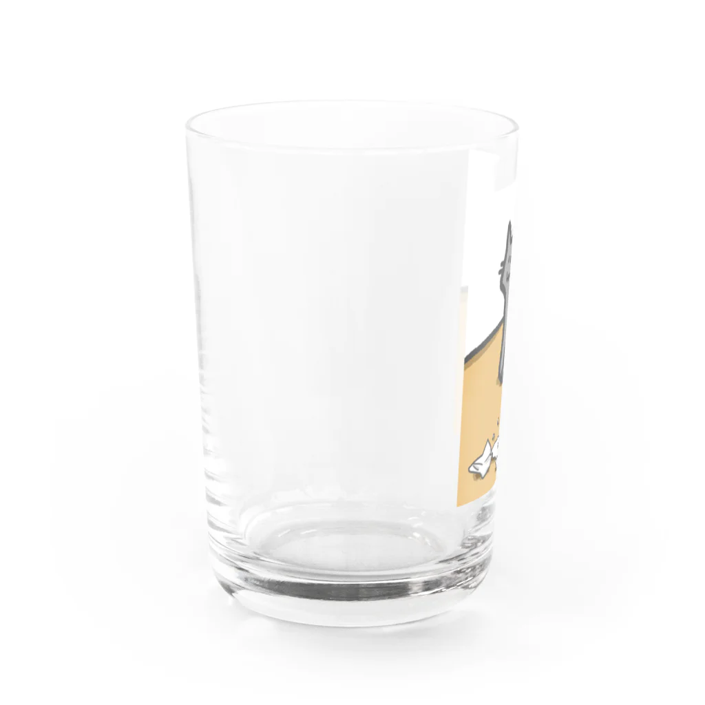 ももにゅの任務完了にゃんこ Water Glass :left