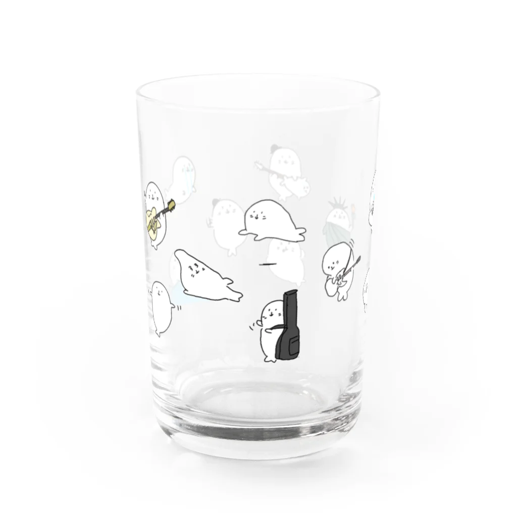 ささき さくらのぎたーあざらし グラス Water Glass :left