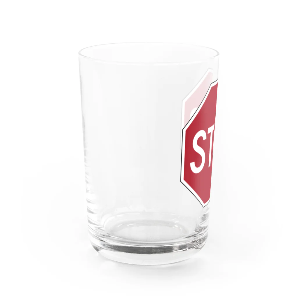 Road Sign ShopのSTOP Water Glass :left