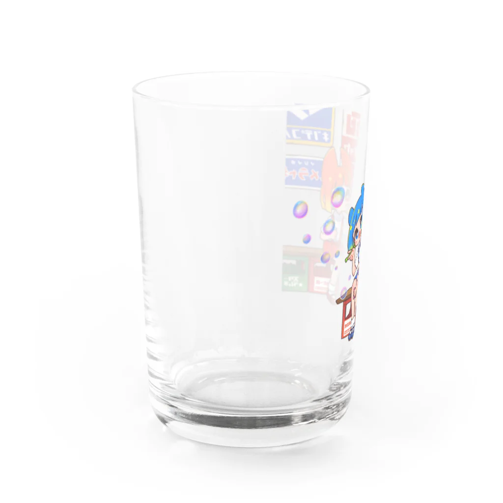 カノコの店番ちゃんトロちゃんとシャボン Water Glass :left