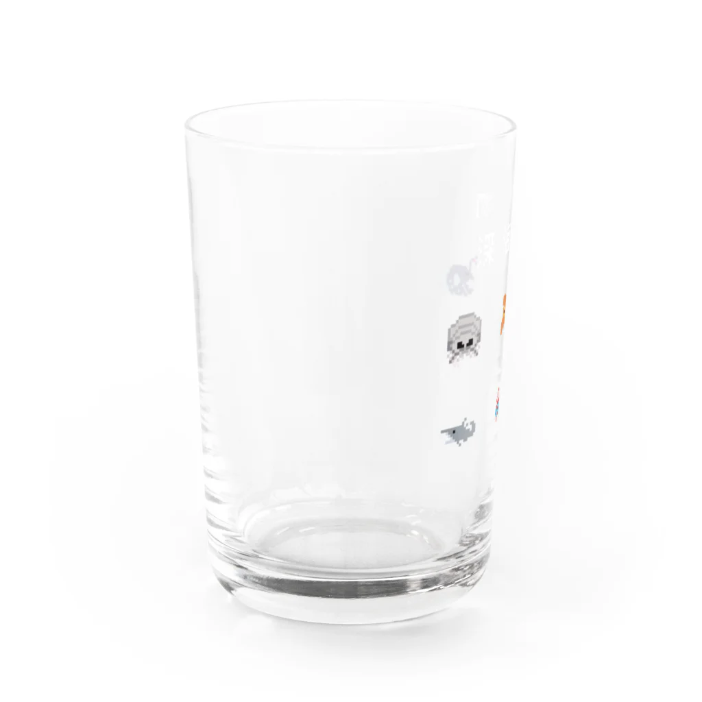 ドッTファクトリーの深海生物ドット絵グラス Water Glass :left