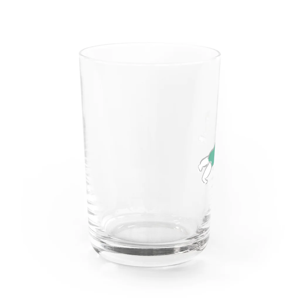 しろねこまんじゅうshopの赤ちゃんずりばい Water Glass :left