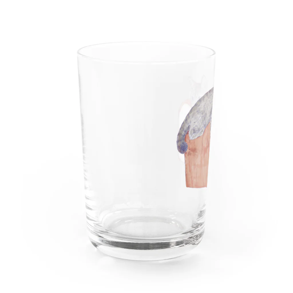 はるさめ商店のサバトラと高級食パン Water Glass :left