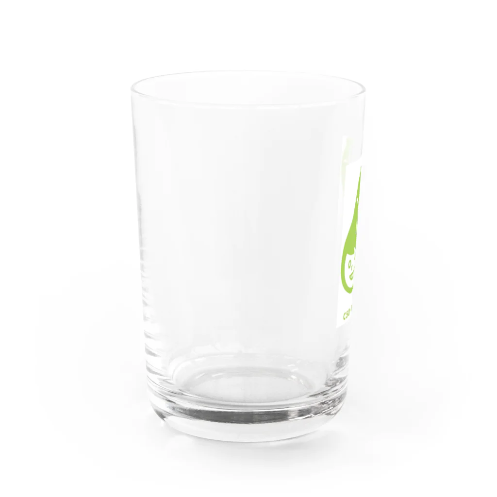 ジャスタキッチンのニヤッとピーナツ娘（黄緑） Water Glass :left