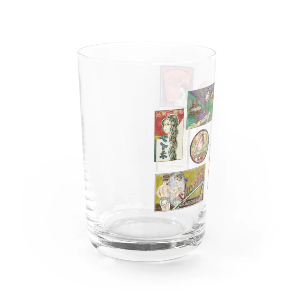 パライゾマートの昭和レトロ薬局広告風 Water Glass :left