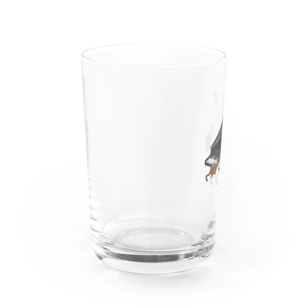 しゃろふいのプチちゃんとすずちゃんとピアノ Water Glass :left