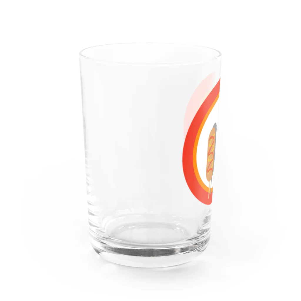 手描きのエトセトラのアメリカンドッグとフランクフル Water Glass :left