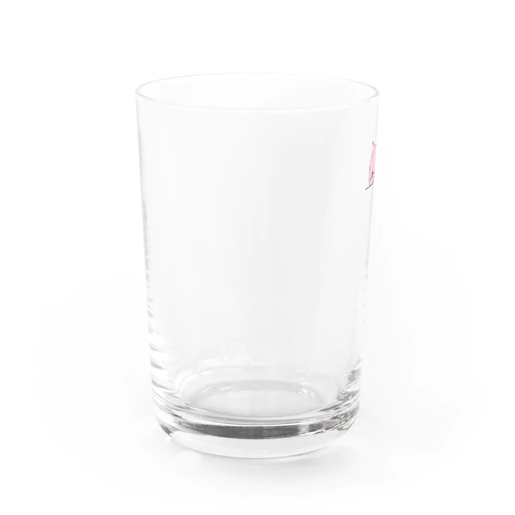 筆文字ギフトのお店Ａ＊poetry（ポエトリー）のあいぼうのぶたくん Water Glass :left