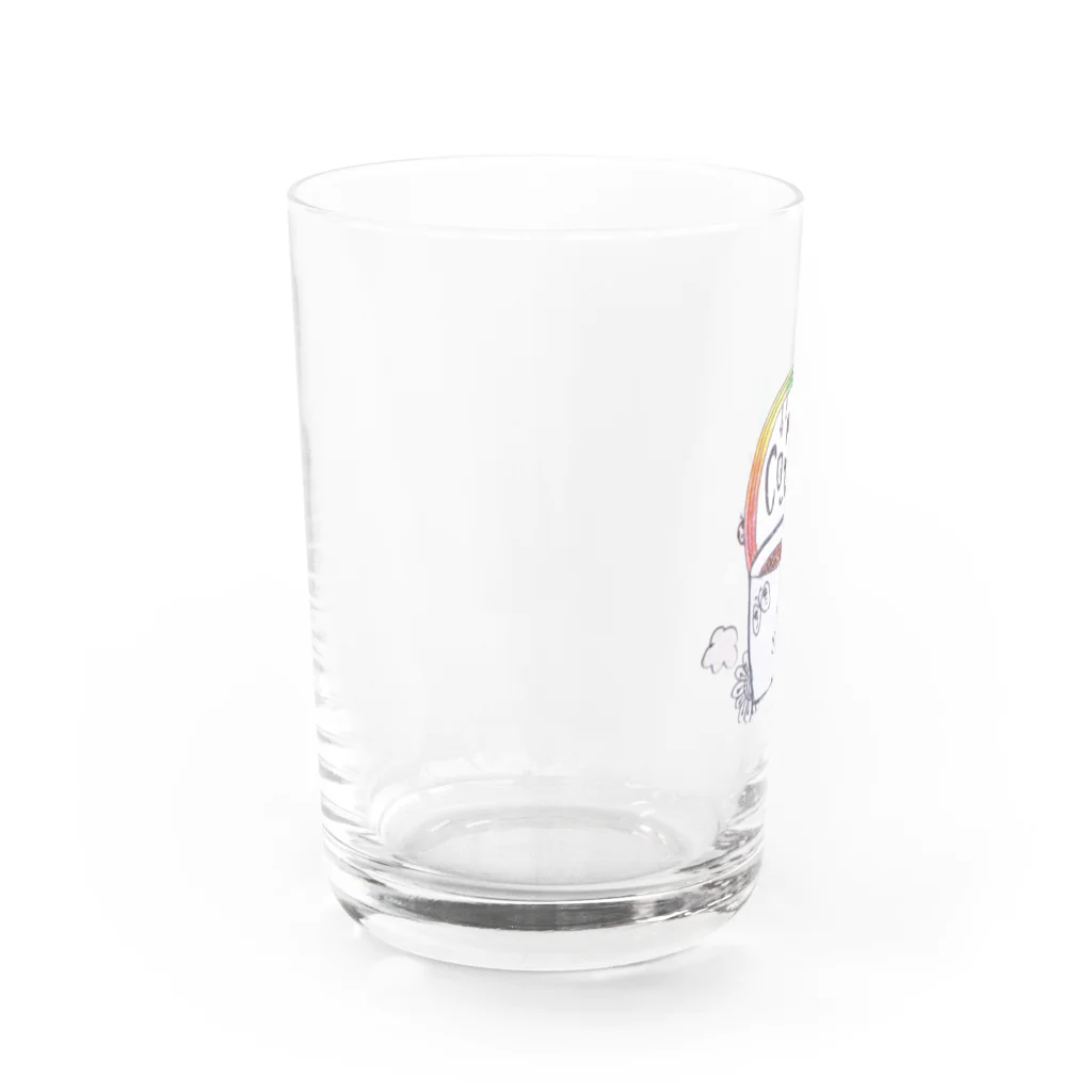 akaricafeのcoffee rainbow Water Glass :left