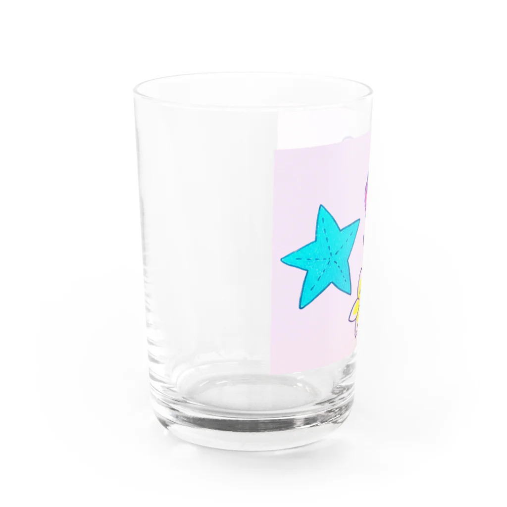 めんだこうさぎ星人の夏gakita ぴんく Water Glass :left