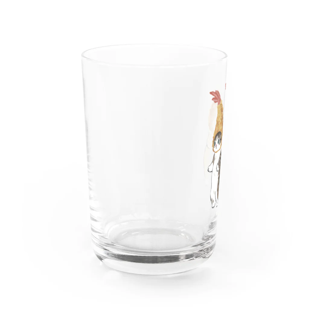 mofusandのダブルえび天にゃん Water Glass :left