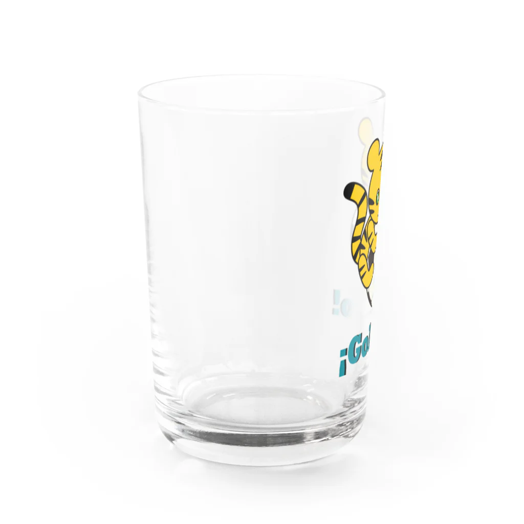 森のどうぶつサッカーshopのストライカーのトラ Water Glass :left