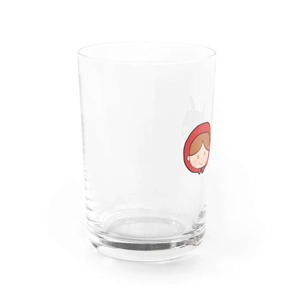 Yuuのyuuオリジナルイラスト24 赤ずきんとオオカミ Water Glass :left