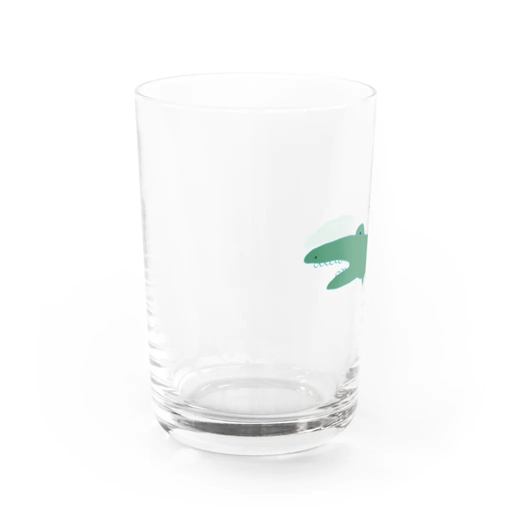 ワタナベの精一杯生きるわにくん Water Glass :left