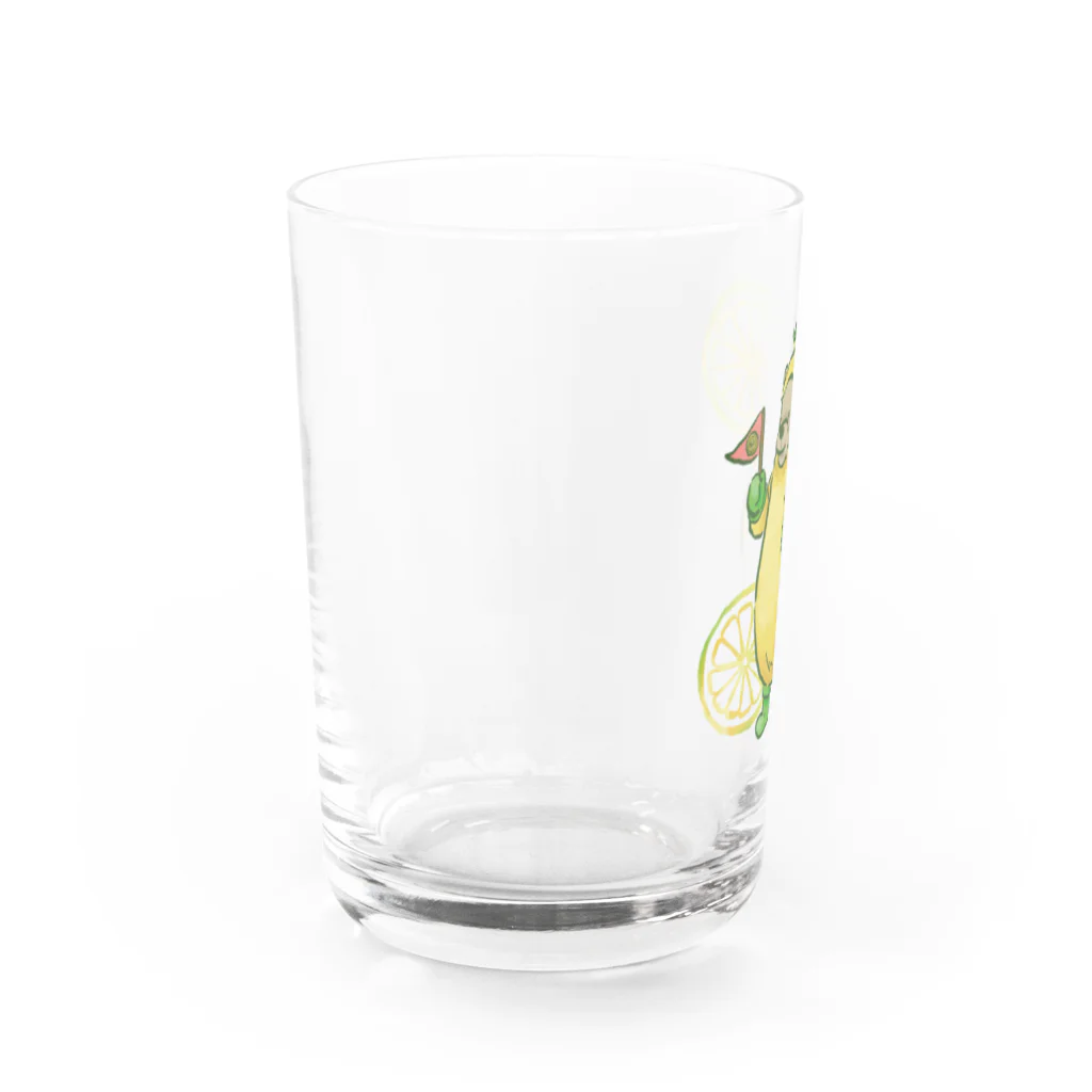 まろぽけっとのレモンくま Water Glass :left