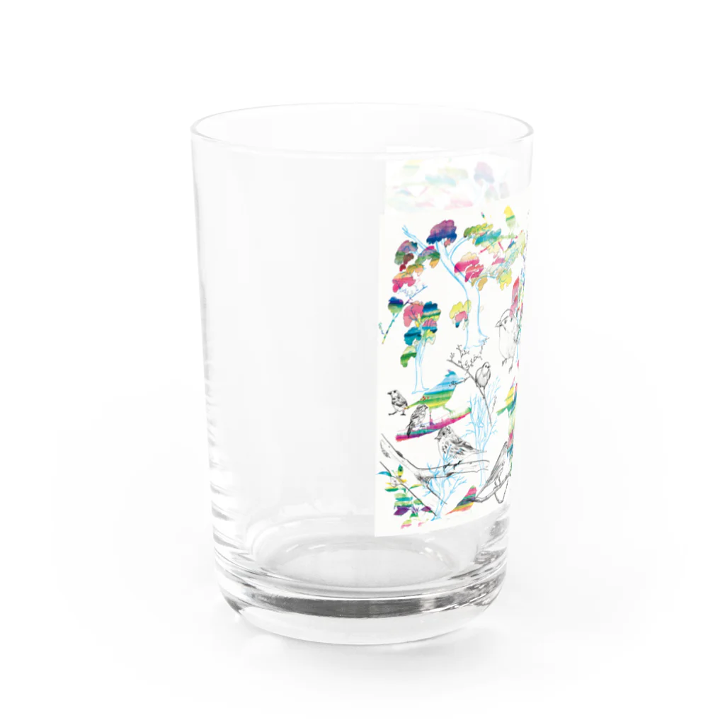 KAERUCAFE SHOPの野鳥 Water Glass :left