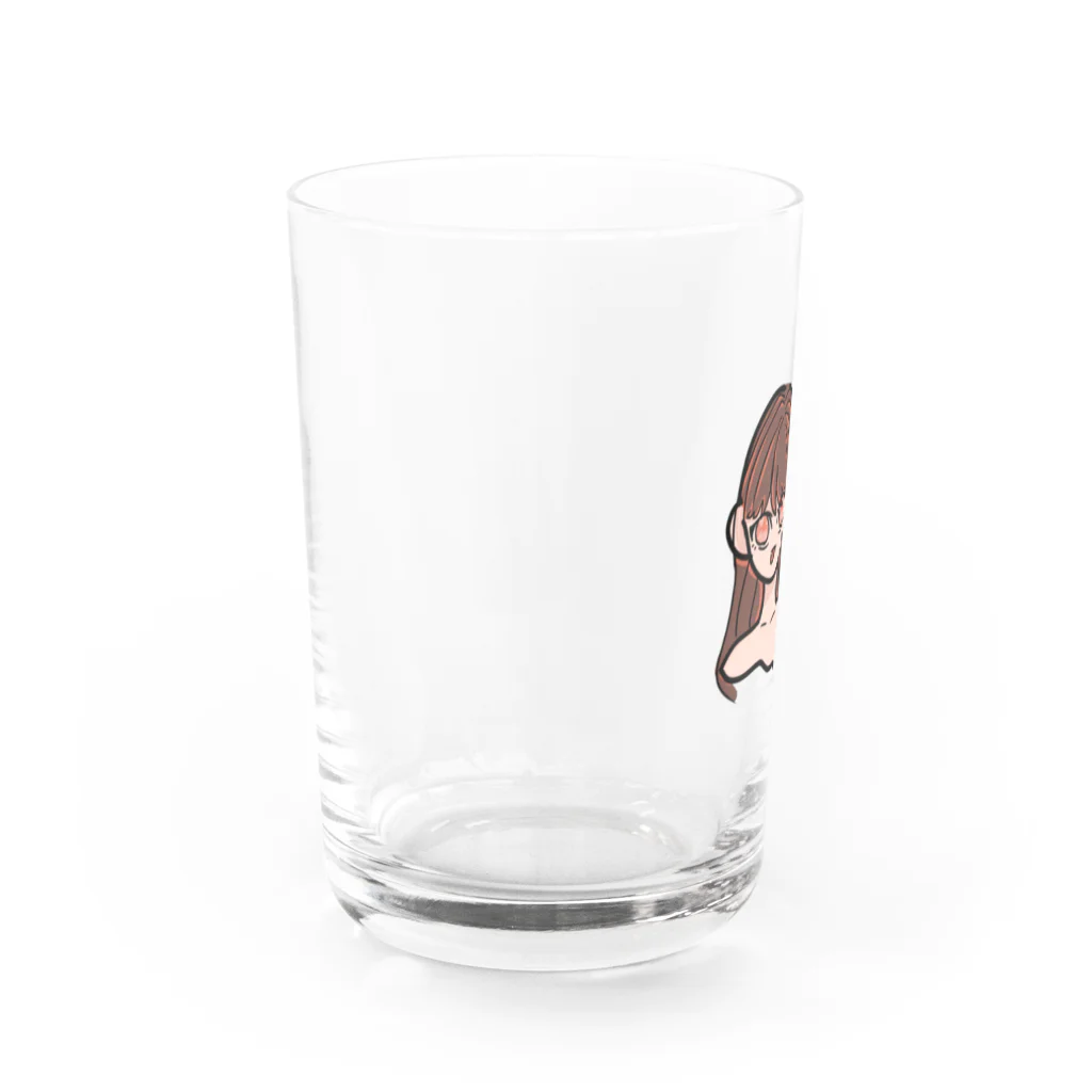 aAaAaのロングヘアのあっかんべーちゃん Water Glass :left