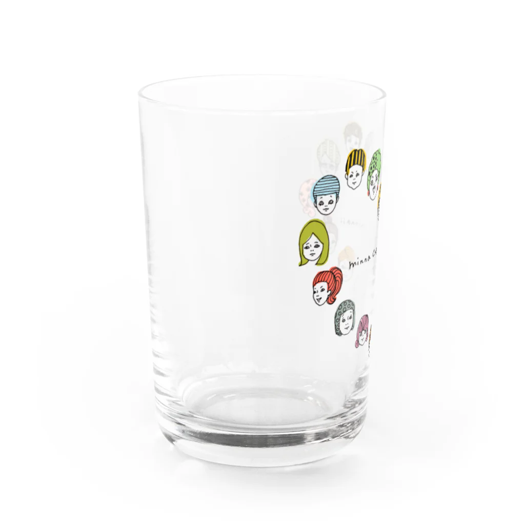 KANKAN ILLUSTRATION FACTORY goods shopのみんな　ちがって　みんないい Water Glass :left