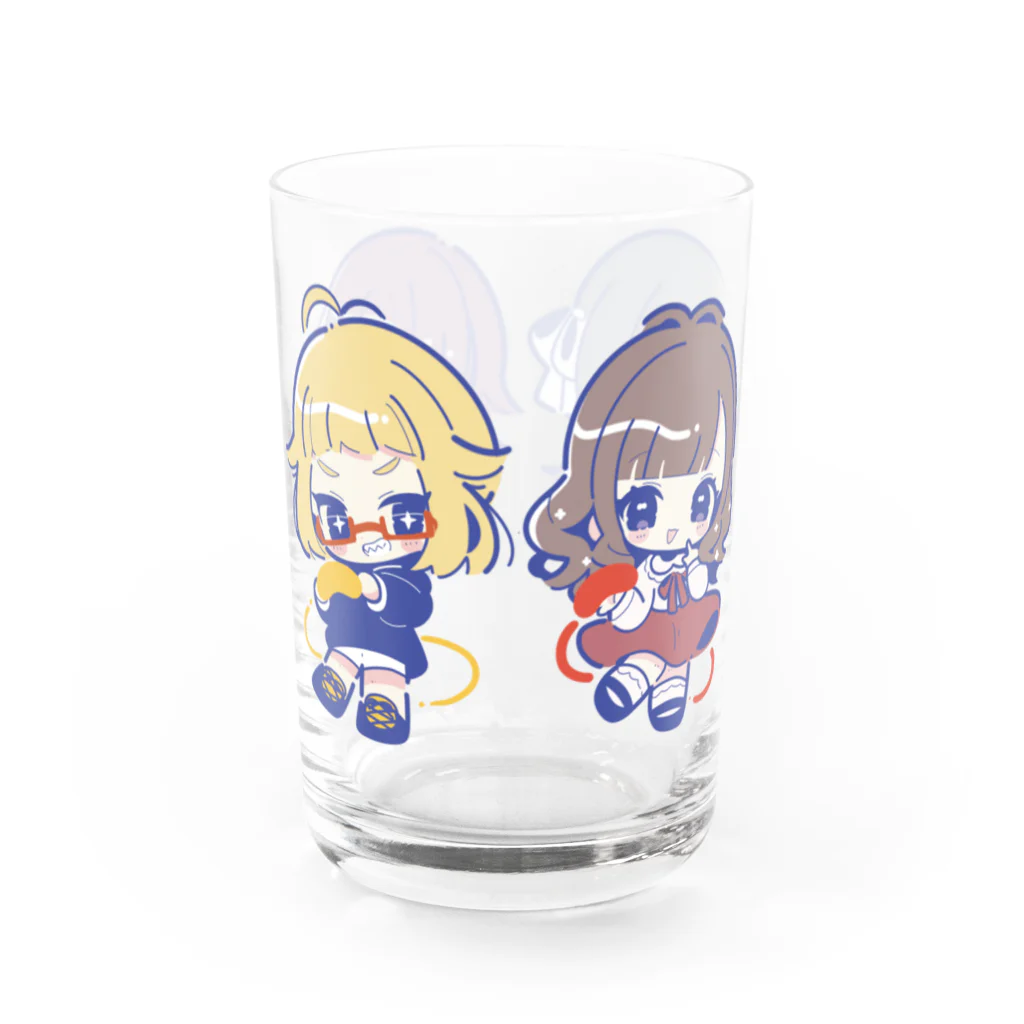 おんなどもの可愛いグッズショップの横並びおんなどもちゃん Water Glass :left