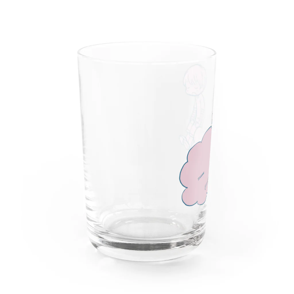 突撃蝶々屋さんSUZURI支店のねむみと少年 Water Glass :left