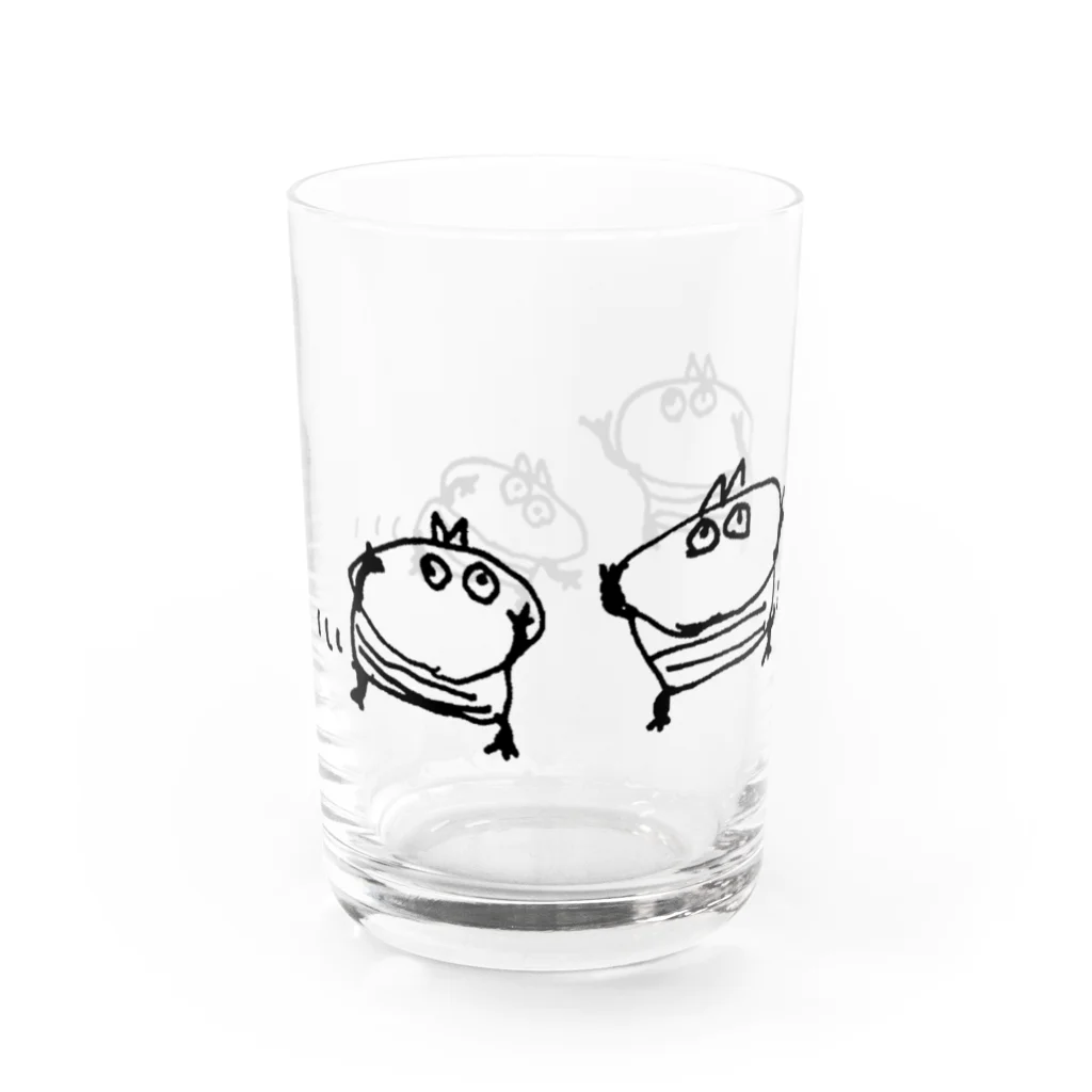 あめみやのおにここ(偽)【明るい生地用】 Water Glass :left